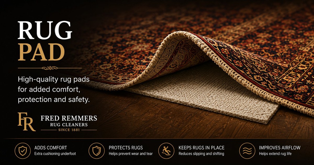 Rug Pads at Fred Remmers Rug Cleaners — quality cushioning, protection, and grip since 1881